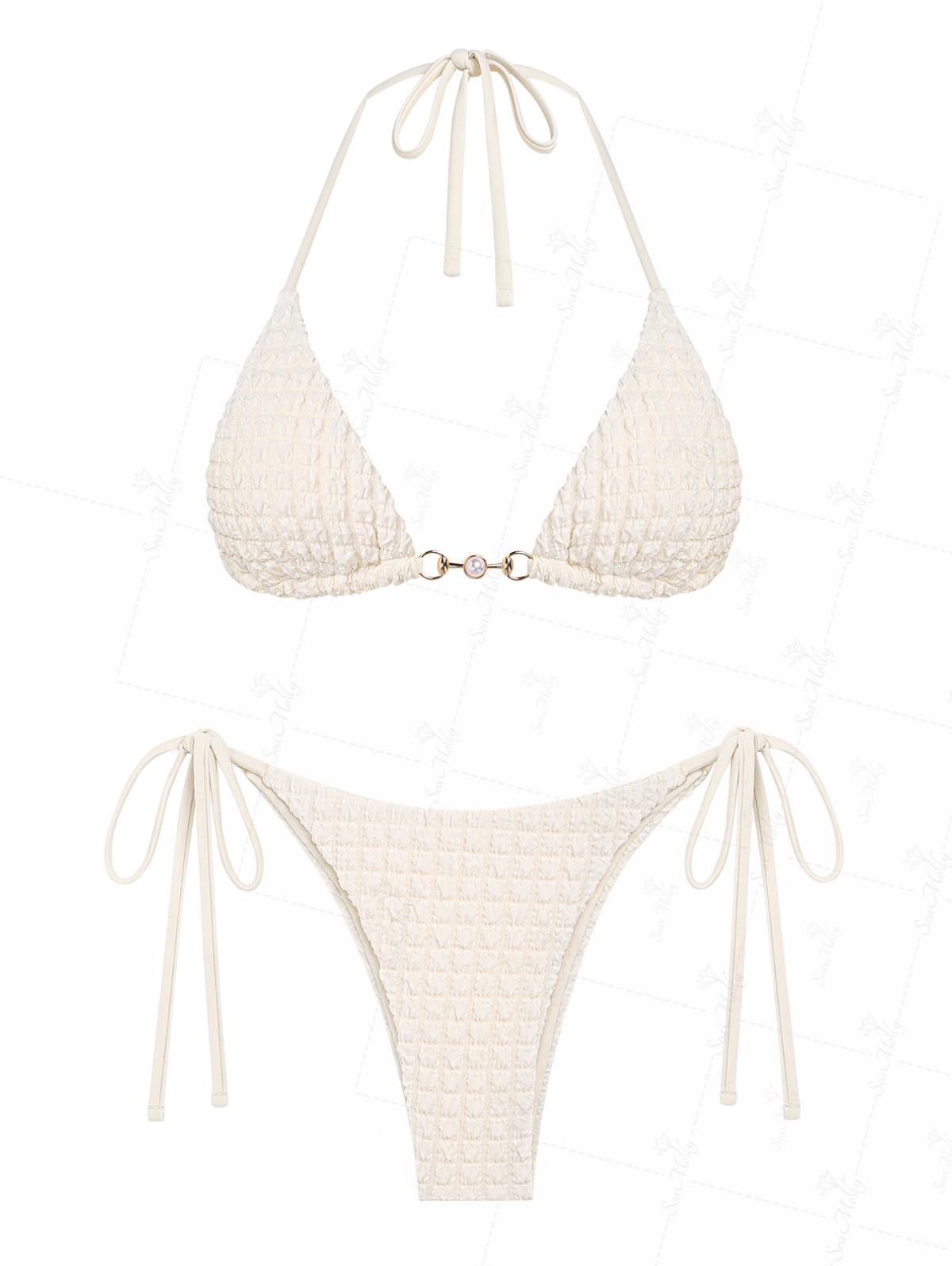 Pearl Detail Bikini Set