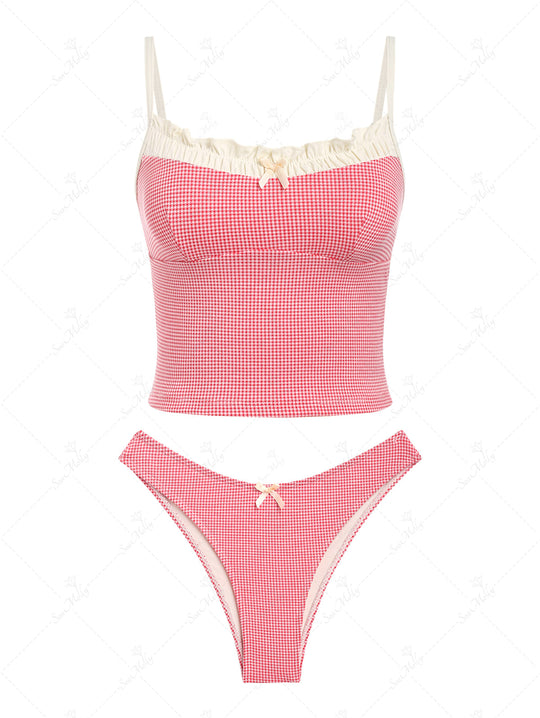 Seamolly Polka Dot Ruffles Scrunch Bum Cheeky Bikini Set