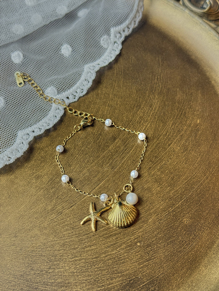 Stainless Steel Faux Pearls Pendant Jewelry