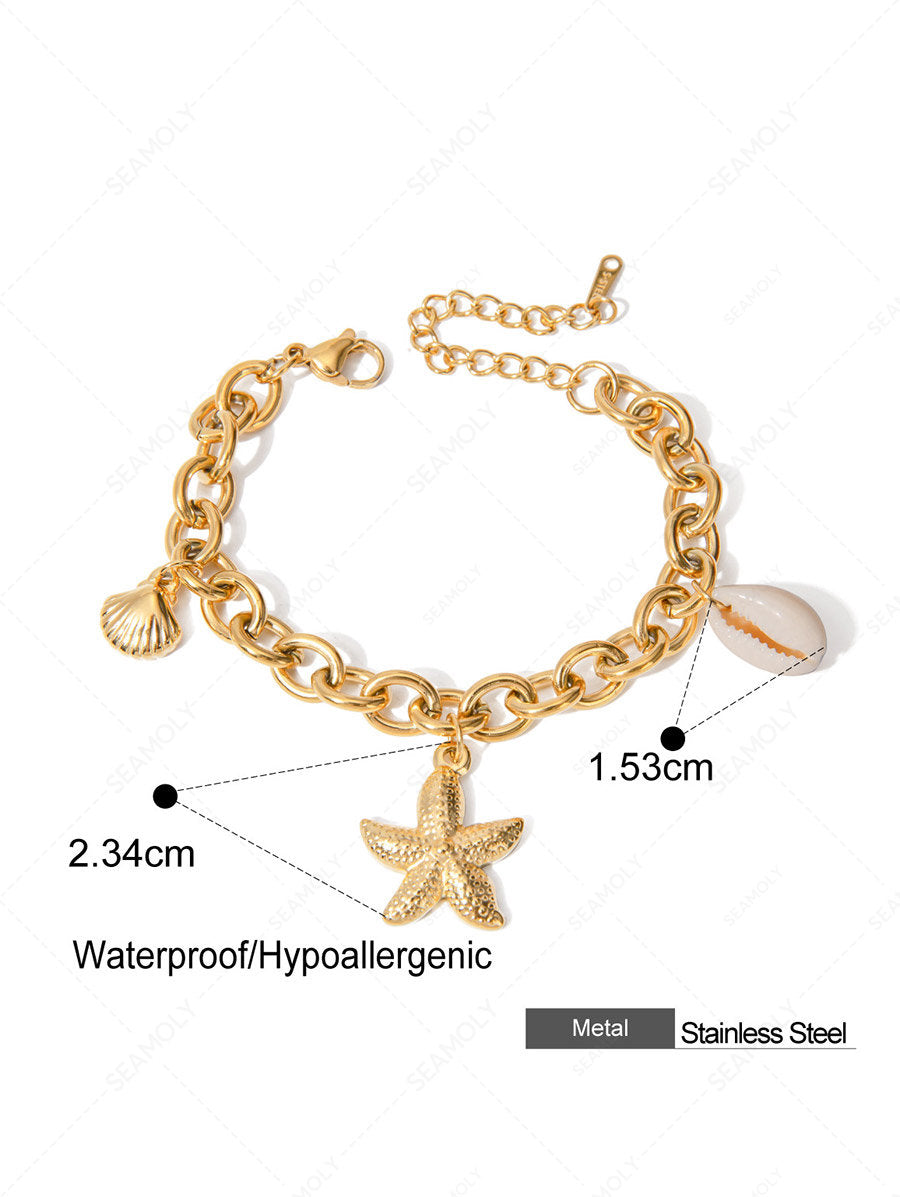 Stainless Steel Faux Pearls Pendant Jewelry