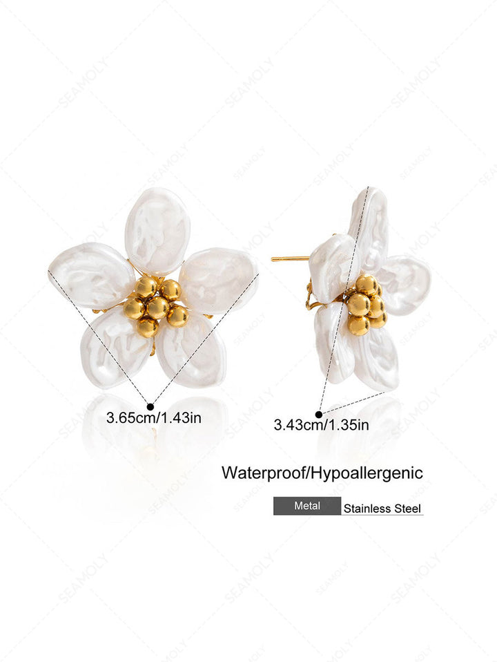 Stainless Steel Faux Pearls Pendant Jewelry