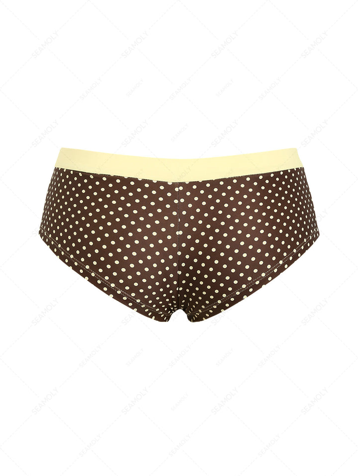 Seamolly Polka Dot Bikini Bottom Cheeky Swim Boyshorts