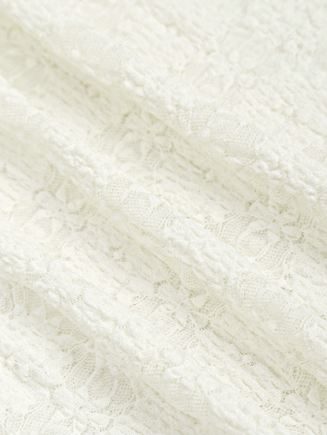 Beach Vacation Floral Pattern Lace Semi Sheer Tie Side Cover Up Sarong