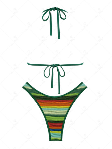 Seamolly 3 Piece Swimsuit-Ruched Triangle Cheeky Brazilian Bottom Bikini Set & Cover Up Shorts