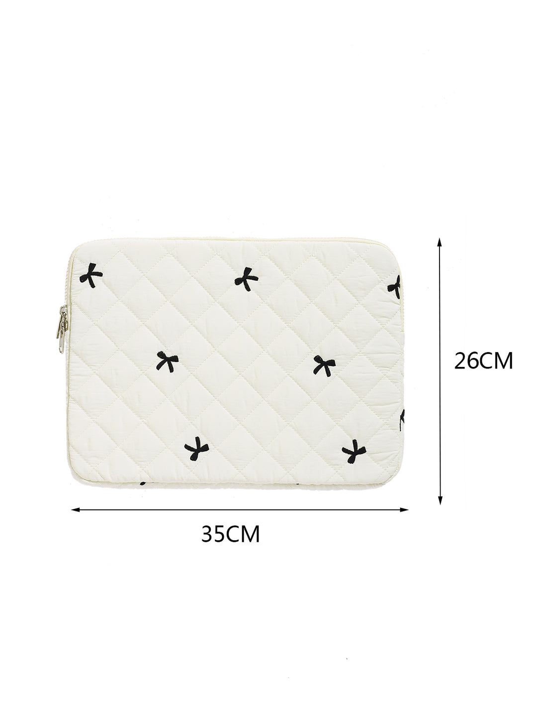 Bow Embroidery Portable 14-Inch Tablet Laptop Bag