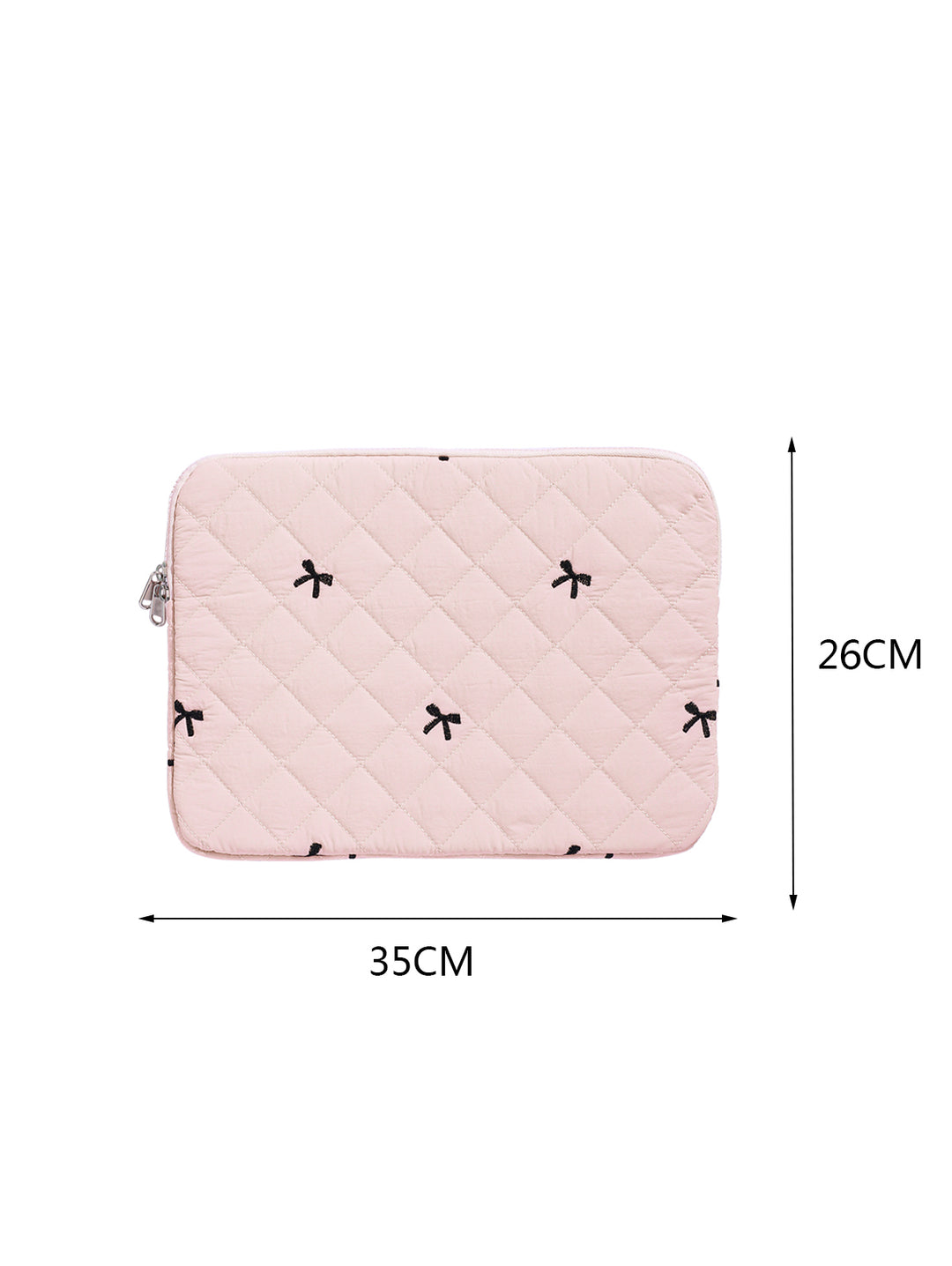 Bow Embroidery Portable 14-Inch Tablet Laptop Bag