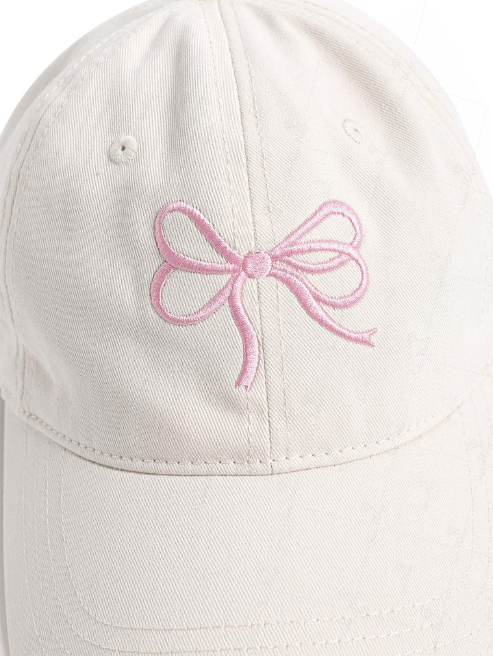 Bowknot Embroidered Baseball Cap