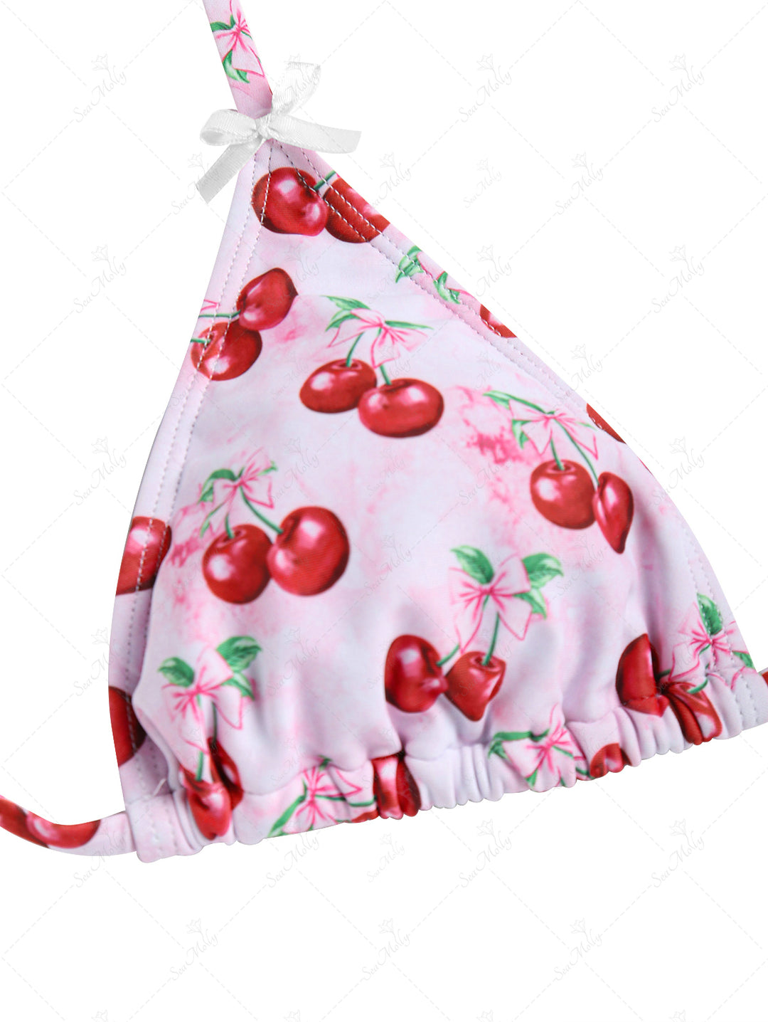 Seamolly Fruit Cherry Print Triangle Bikini Set