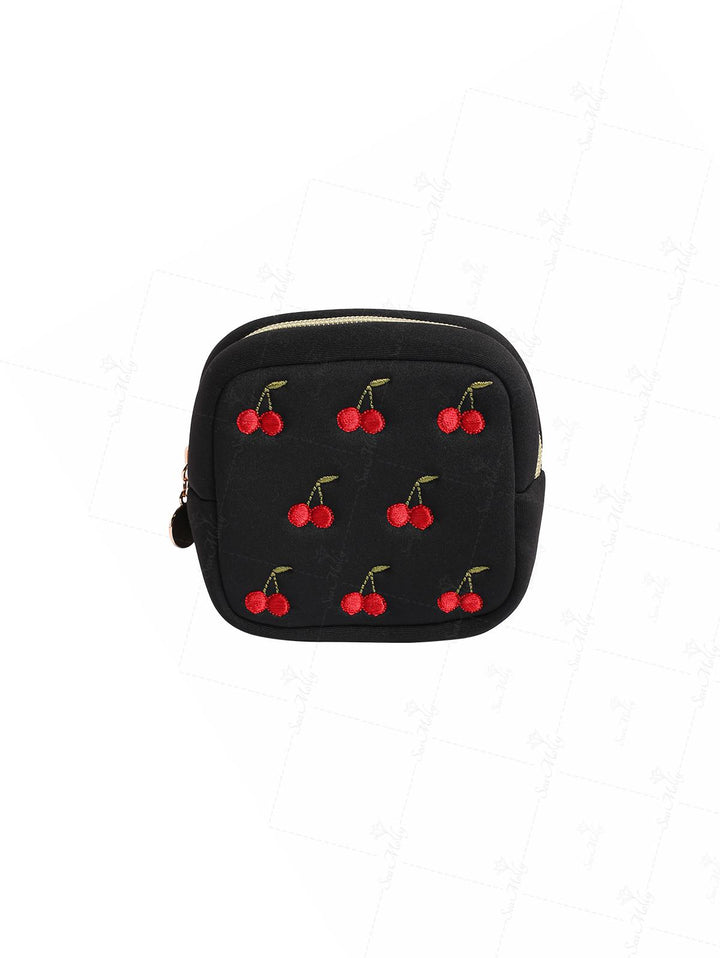 Fruit Cherry Pattern Multifunctional Portable Cosmetic Bag