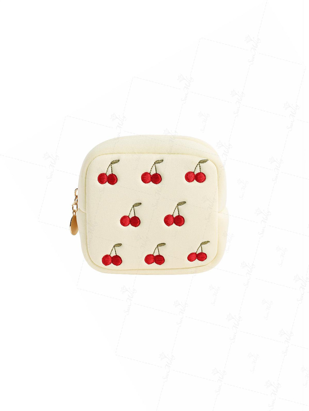 Fruit Cherry Pattern Multifunctional Portable Cosmetic Bag