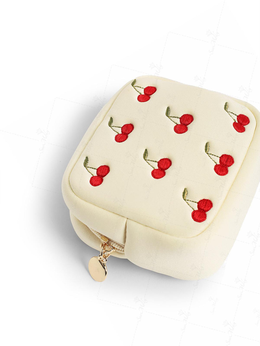 Fruit Cherry Pattern Multifunctional Portable Cosmetic Bag