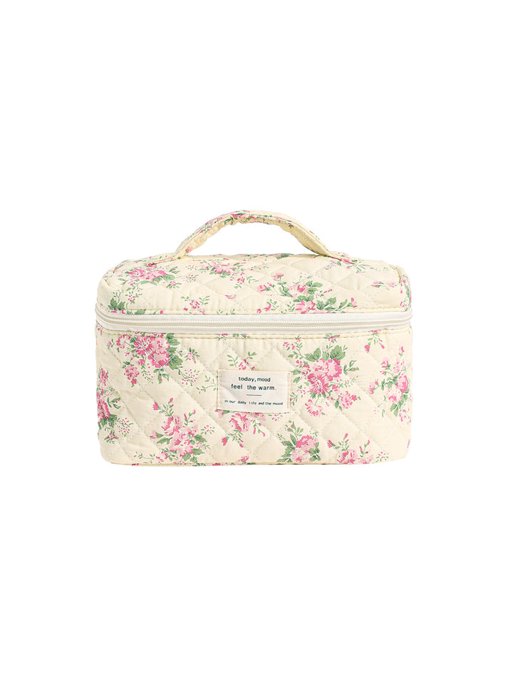 Floral Print Large Capacity Storage Cosmetic Bag