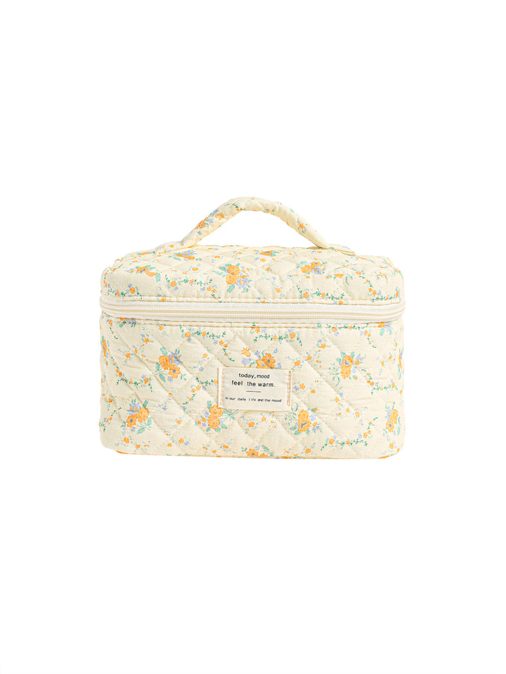 Floral Print Large Capacity Storage Cosmetic Bag