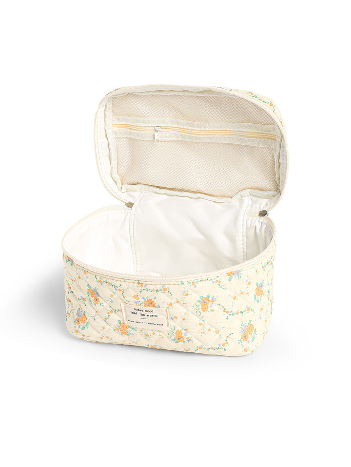 Floral Print Large Capacity Storage Cosmetic Bag