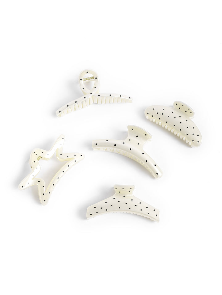 Simple Style Cross-Shaped Polka Dots Hair Claw