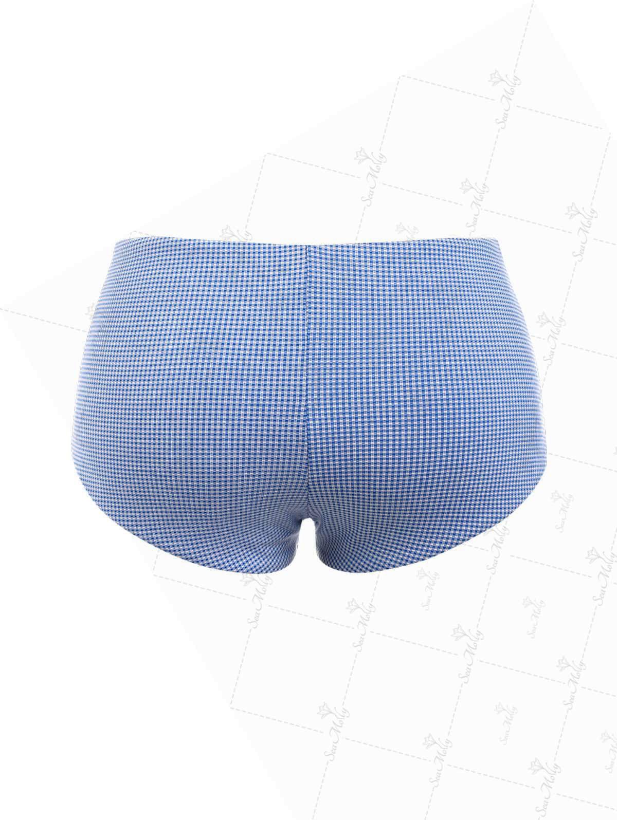 Seamolly Vintage Gingham Bikini Bottom Cheeky Swim Boyshorts