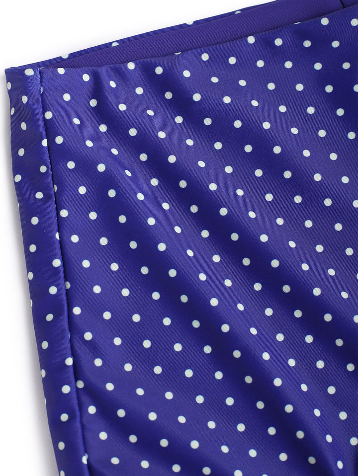 Seamolly Polka Dots High Waisted Beach Swim Bottom Boyshorts