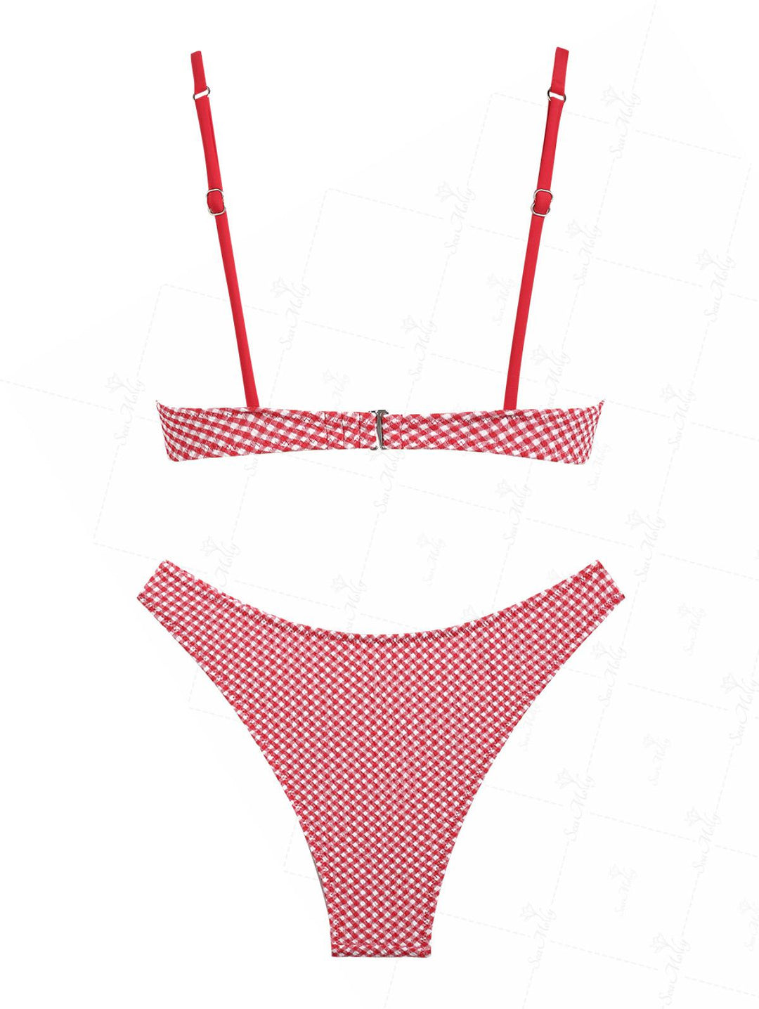 Seamolly Red Gingham Underwire Cheeky Bikini Set