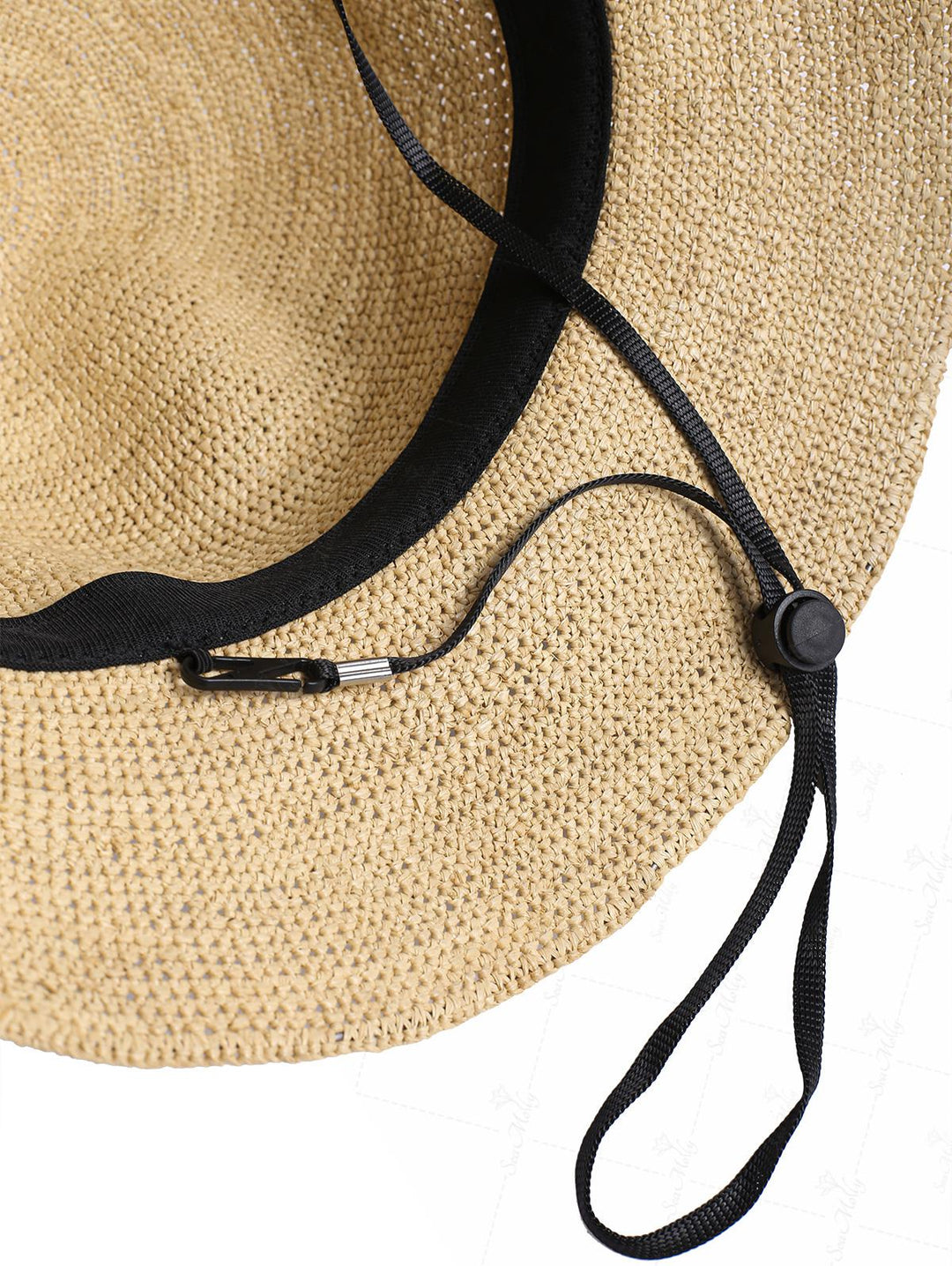 Vintage Hand Crocheted Foldable Raffia Straw Bucket Hat