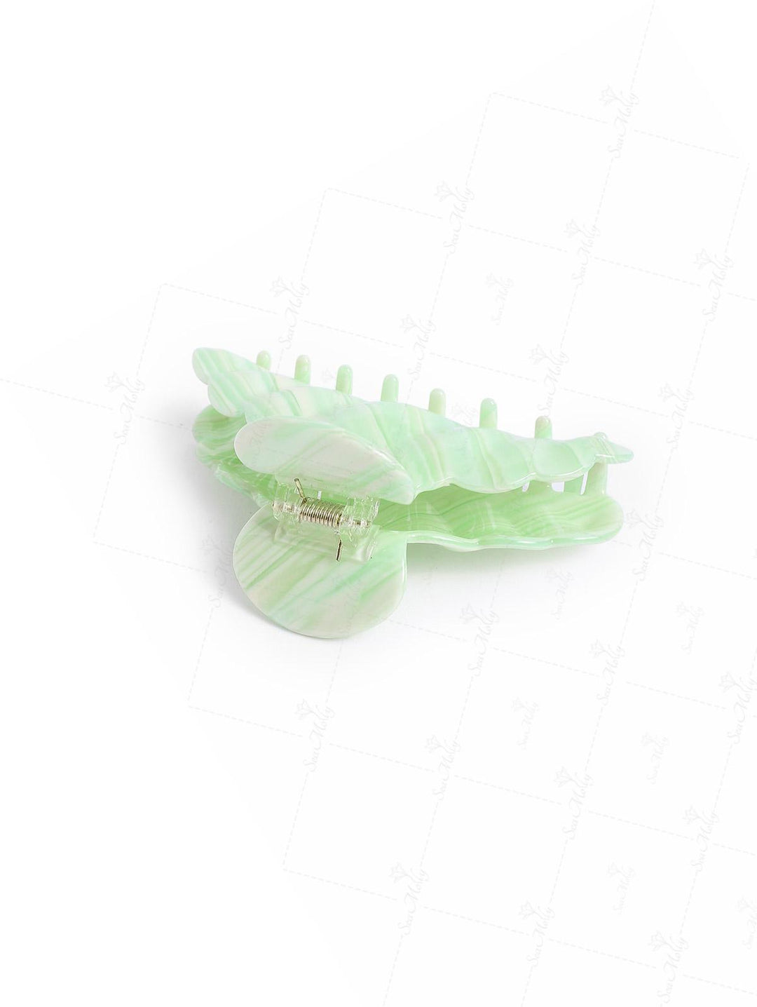 Acetate Striped Pattern Hair Clip Claw