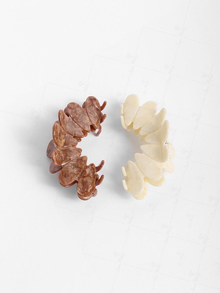 French Style Petal Shaped  Acetate Hair Clip Claw