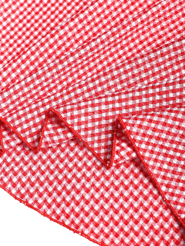 Seamolly Gingham Tie Side Beach Mini Sarong Skirt