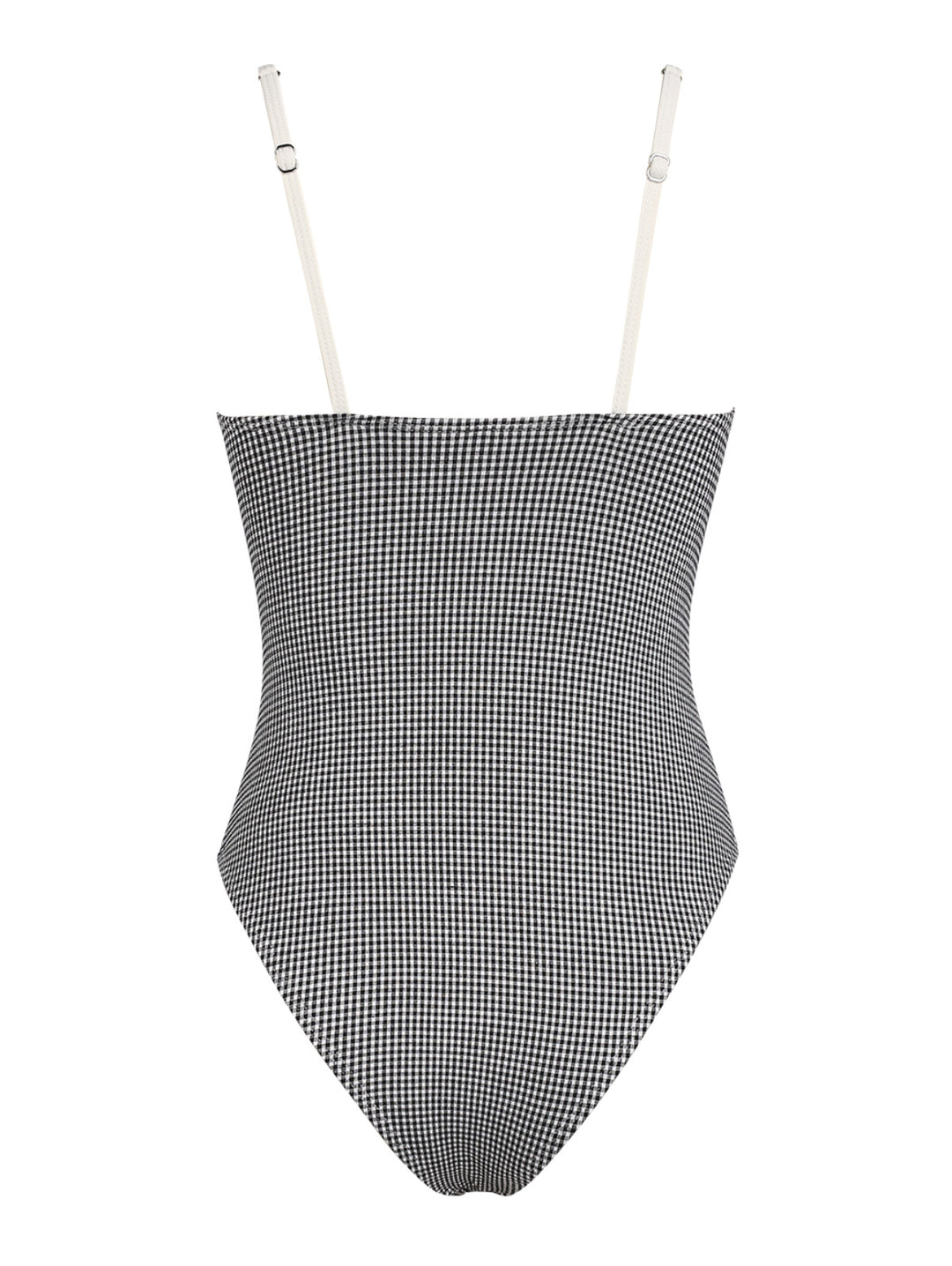 Seamolly Gingham Ruched Spliced U-ring One-piece Swimsuit