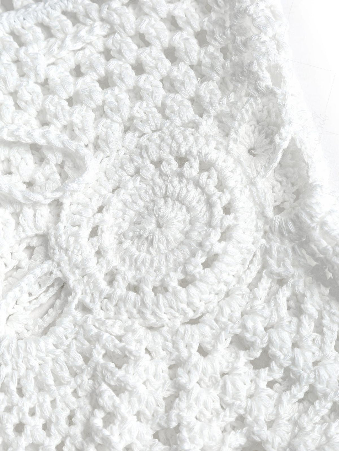 Crochet Openwork Beading Tassel Beach Cover Up Skirt