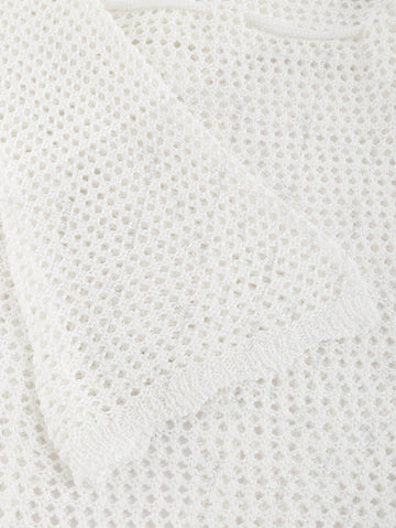 Tie-Waist Openwork Crochet Cover Up