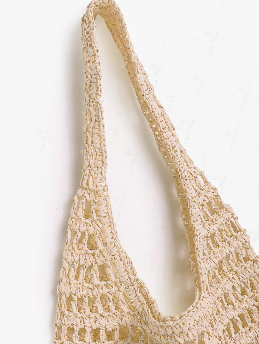 Hollow Out Crochet Large Capacity Straw Shoulder Handbag