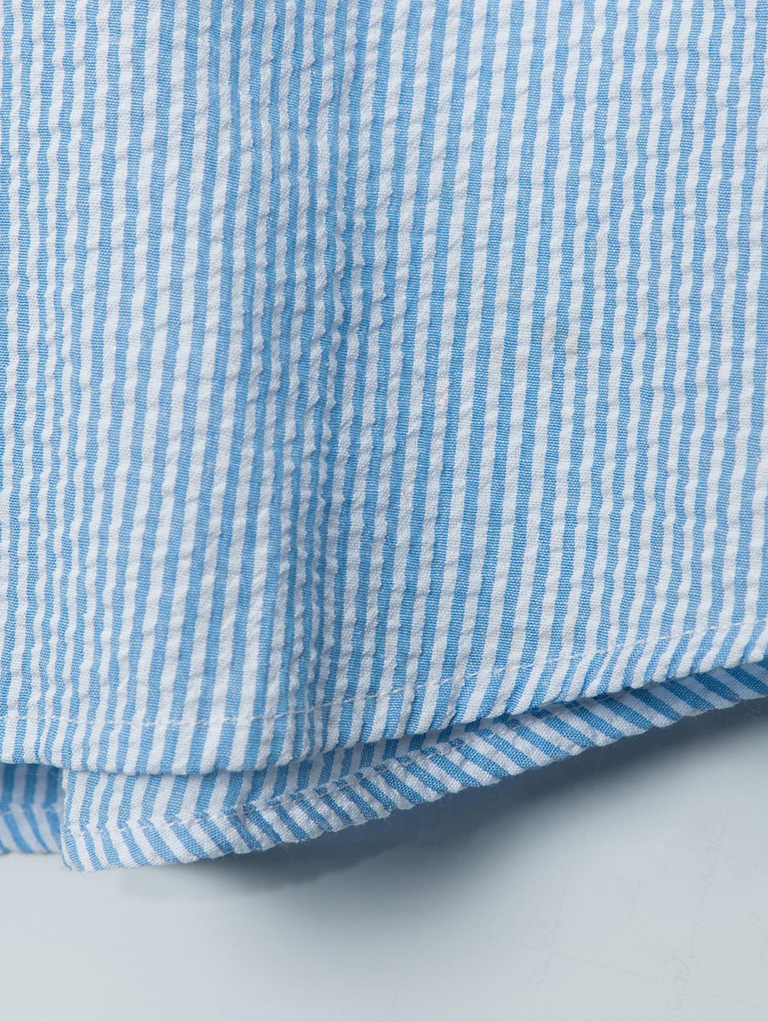 Striped Curved Hem Pocket Design Colorful Button Up Long Sleeve Shirt