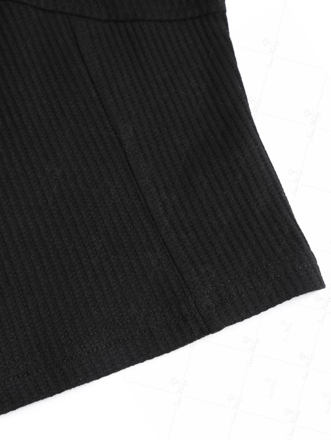 Seam Detail Embroidery Design Racerback Crew Neck Slim Fit Crop Tank Top