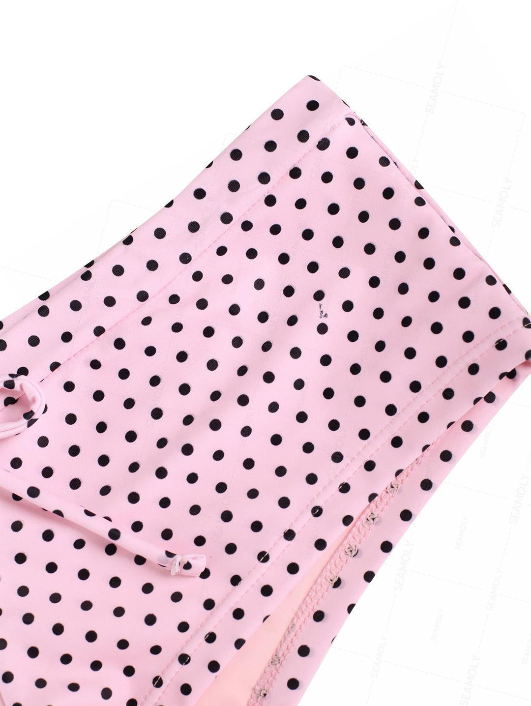 Seamolly Polka Dots Bowknot Low Rise Beach Swim Bottom Boyshorts