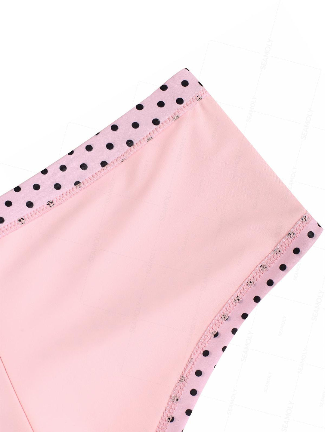 Seamolly Polka Dots Bowknot Low Rise Beach Swim Bottom Boyshorts