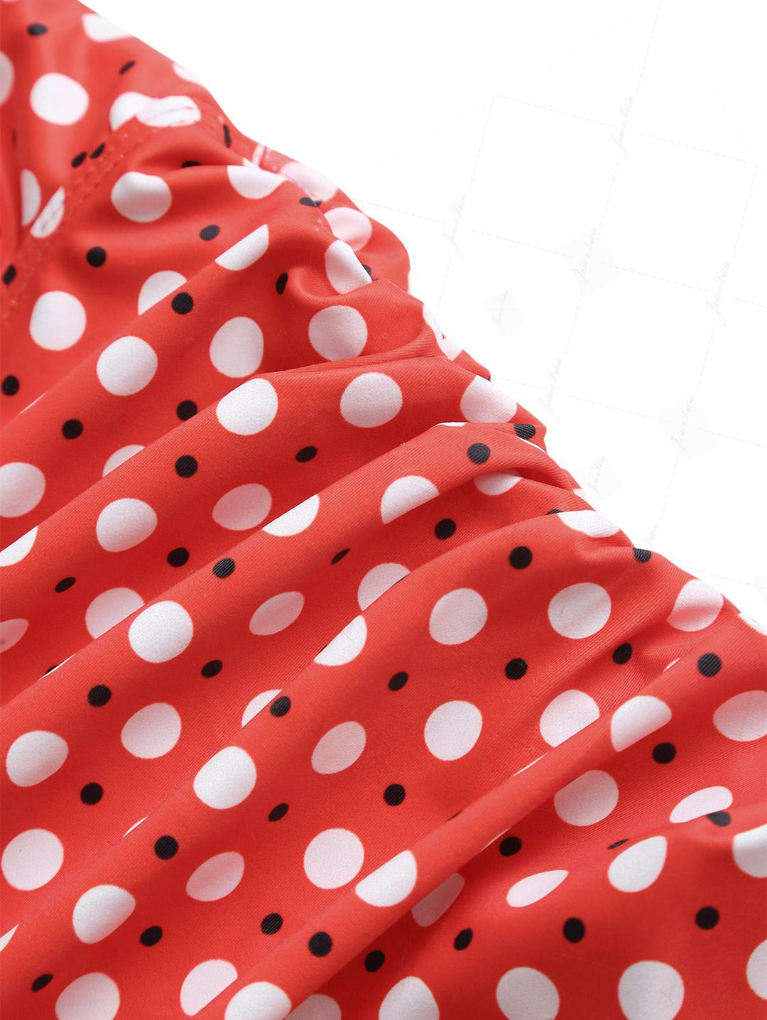 red polka dot swim dress Red and White Polka Dot Ruffle Two Piece Swim Dress Retro Pin-up Swimsuit Made to Order