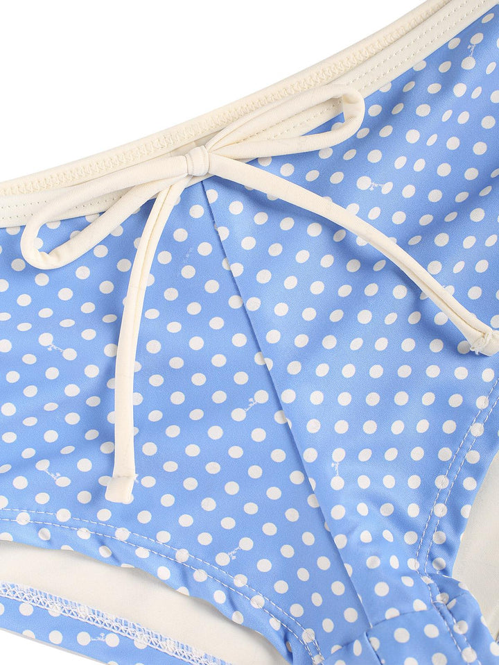 Seamolly Polka Dot Bowknot Beach Swim Low Rise Bottom Boyshorts