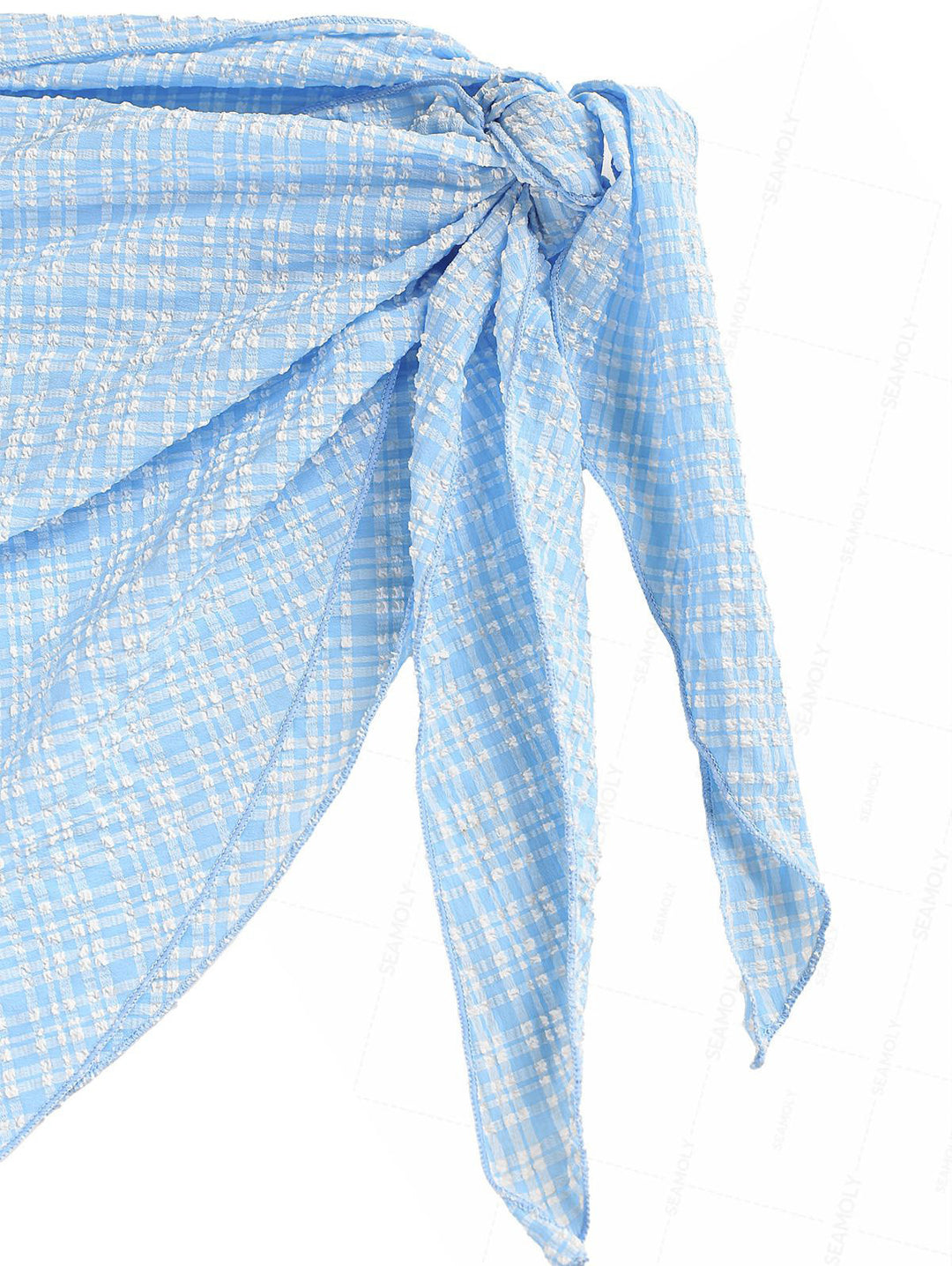 Seamolly Plaid Beach Cover Up Sarong