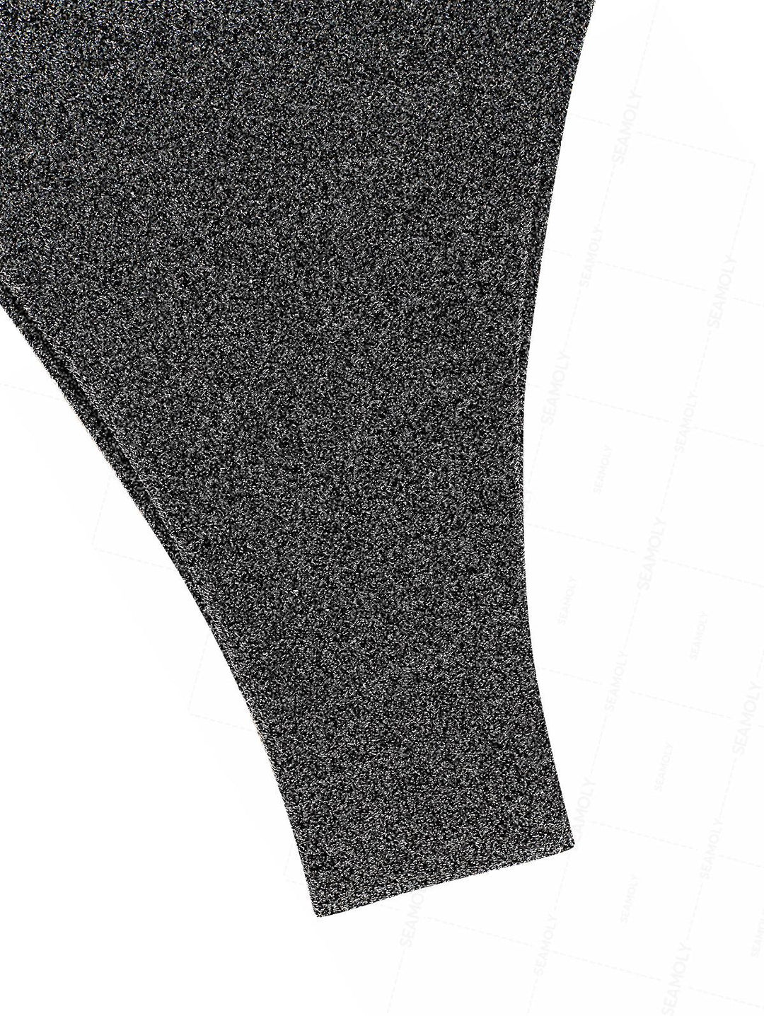 Seamolly Lurex Sparkly Faux Pearl Halter Triangle Tie Side Bikini Set