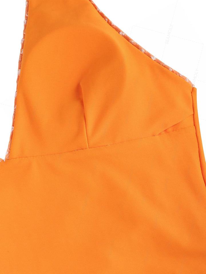 Seamolly Plaid Textured Bowknot Lace Up Back Halter Cinched Tie Side Tankini Set