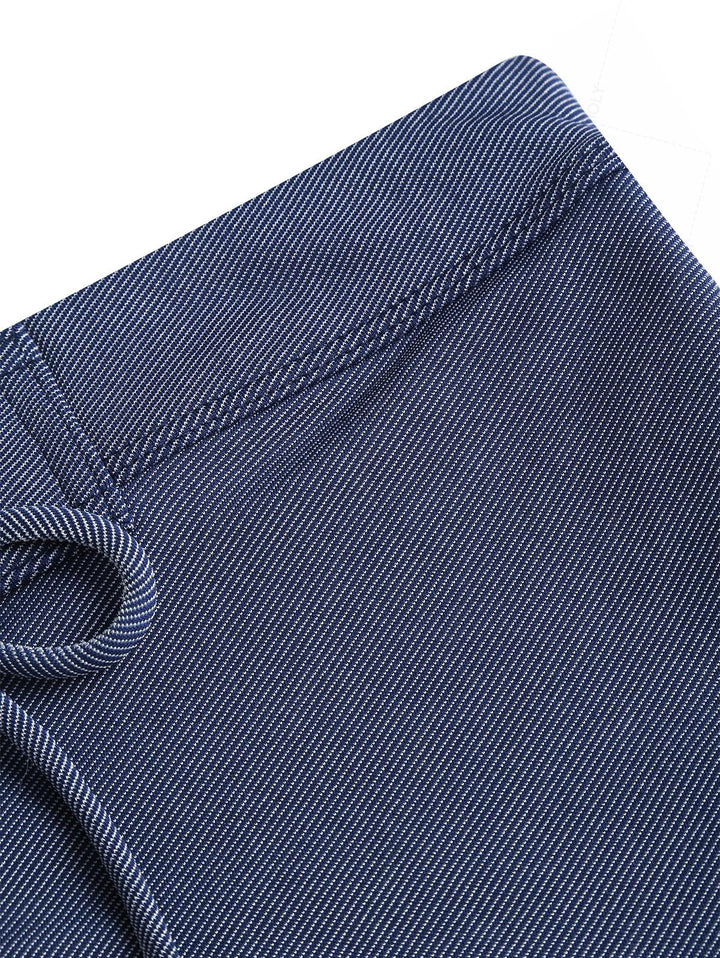 Seamolly Retro Vintage Denim Fabric Grommet Lace Up Beach Swim Bottom Boyshorts