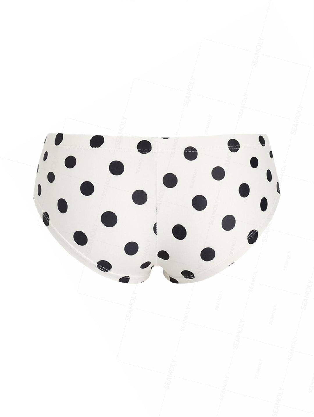 Seamolly Polka Dot Print Bowknot Swim Bottom Bikini Boyshorts