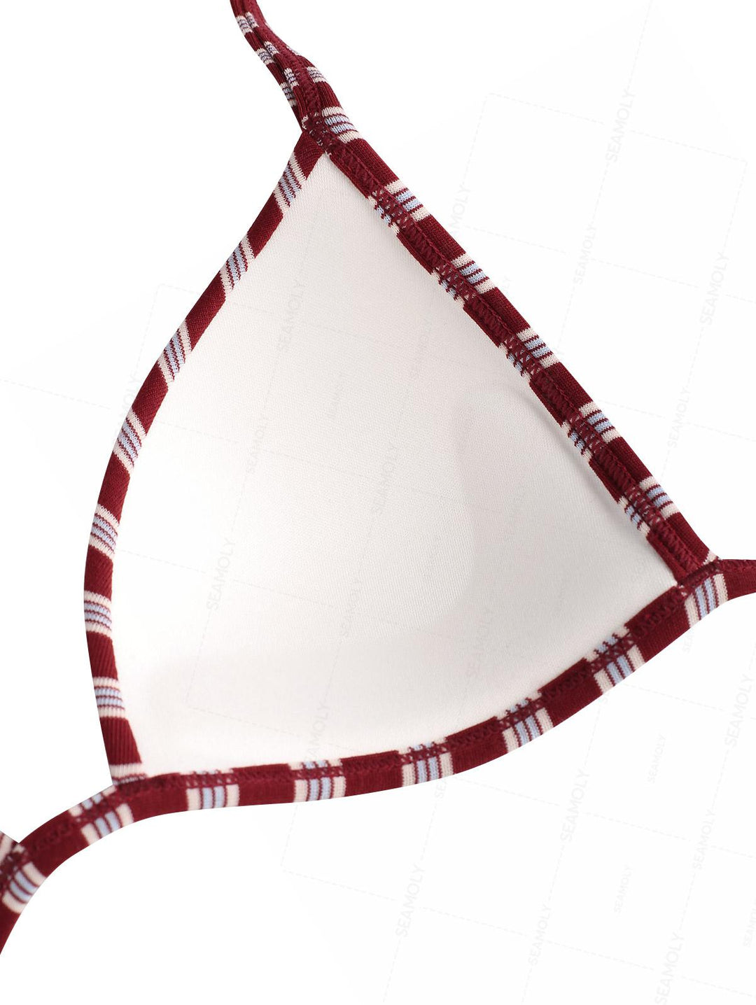 Seamolly Y2K Striped Ribbed Hard Cups Support Cinched Boyshorts Bikini Set