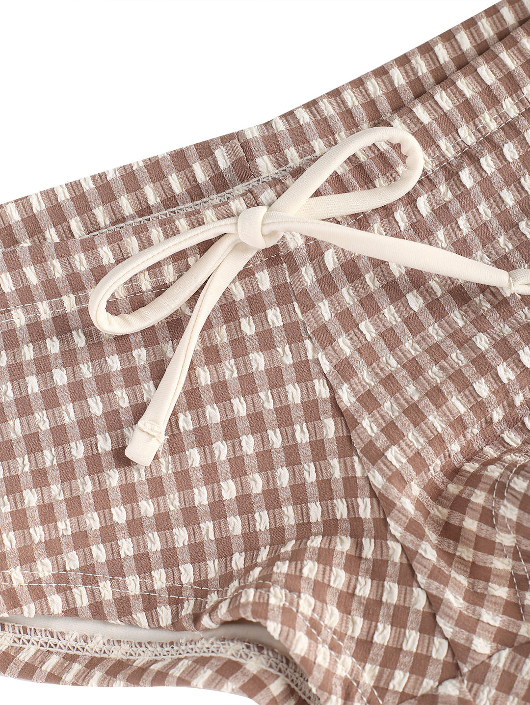 Seamolly Gingham Halter Triangle Boyshorts Bikini Set