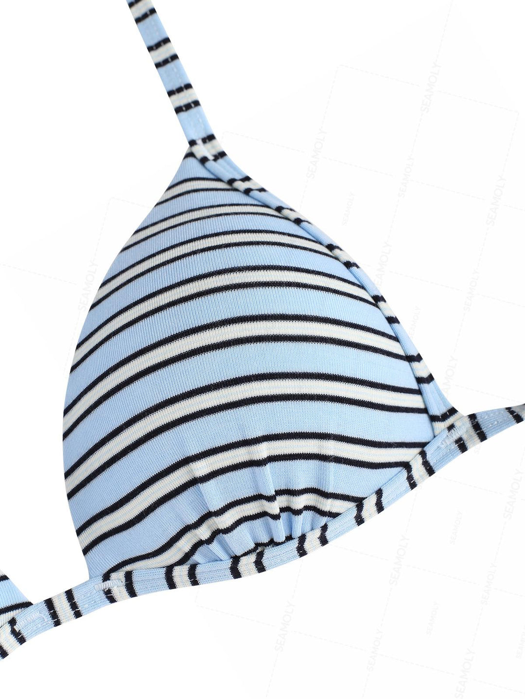 Seamolly Y2K Striped Ribbed Hard Cups Support Cinched Boyshorts Bikini Set