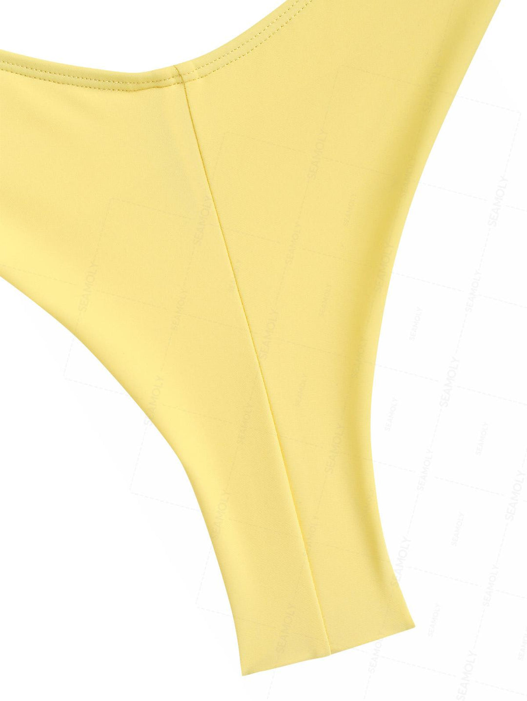 Seamolly Sexy Solid Color Ruched Underwire Push Up Bikini Set