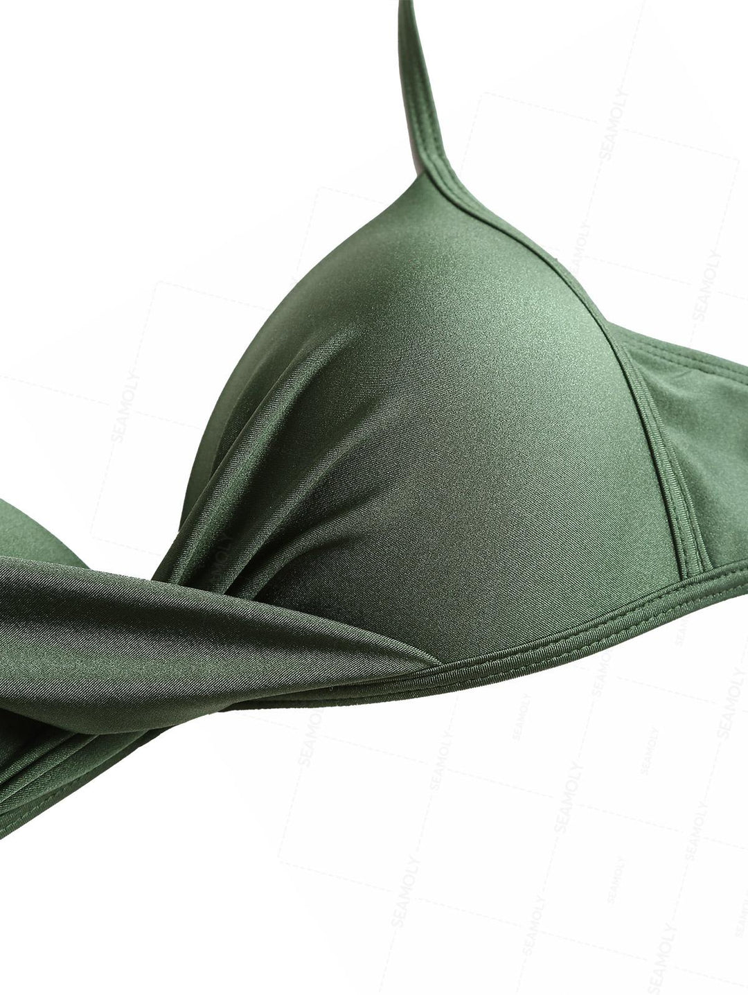 Seamolly Silky Twisted Gathering & Support Triangle Bikini Set