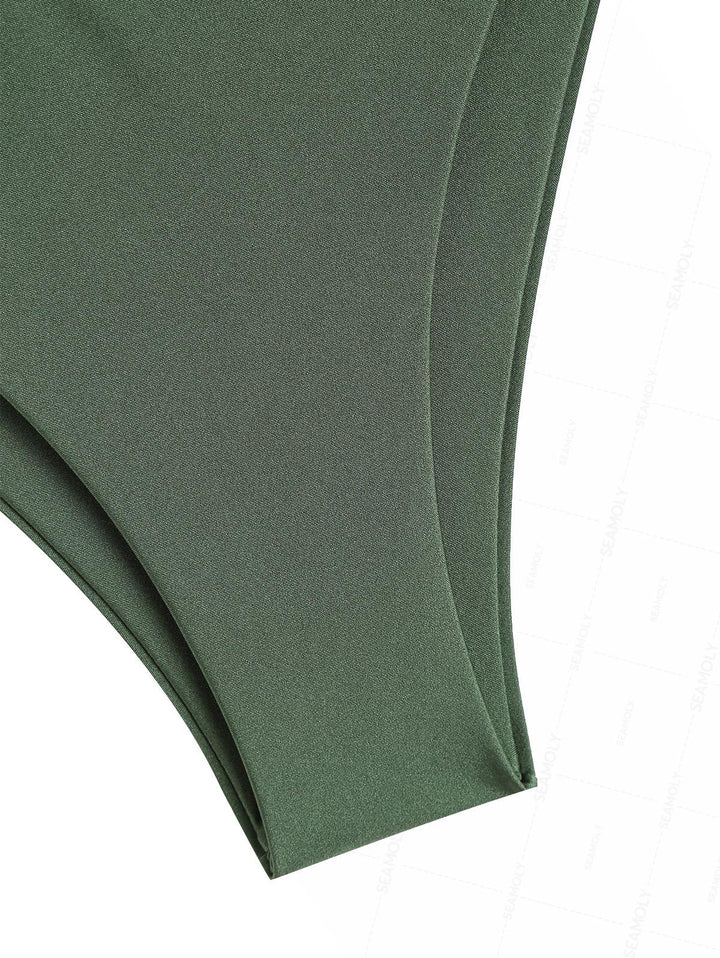 Seamolly Silky Twisted Gathering & Support Triangle Bikini Set