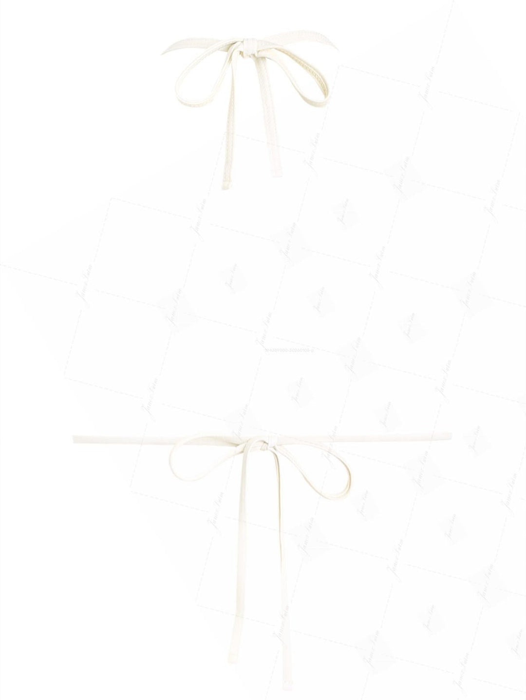 Cherry Red Striped Contrast Binding Halter Triangle Bikini Top