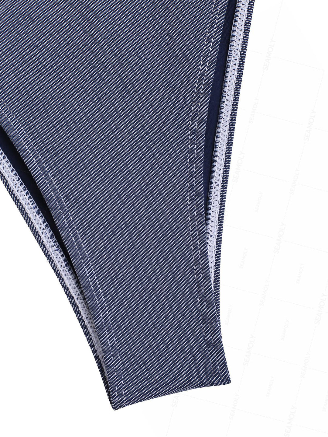 Seamolly Vintage Denim Support Halter Triangle String Bikini Set