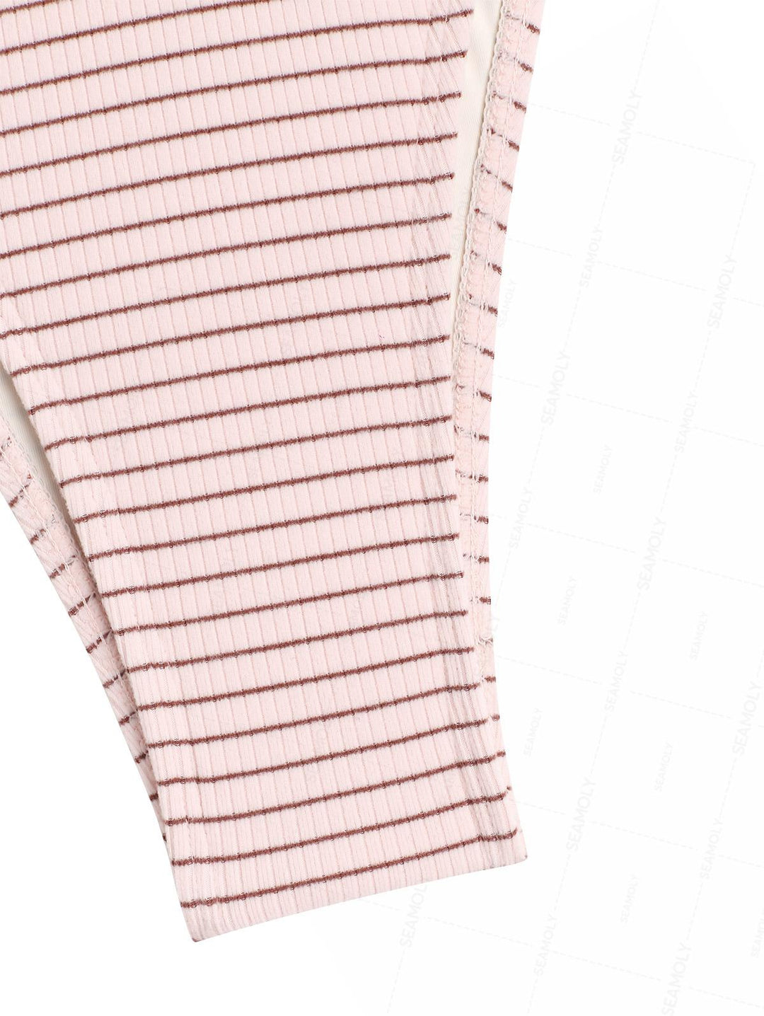 Seamolly Striped Bowknot Plunging Neck Halter Tie Side Tankini Set